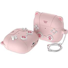 Skalo AirPods 4 Cute Cat Controller Fodral Rosa