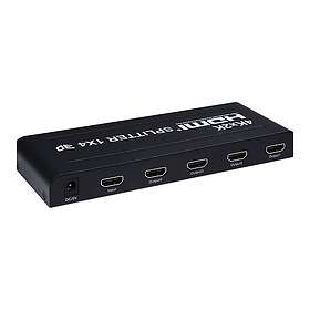 INF 1x4 HDMI splitter till 4 skärmar 4K