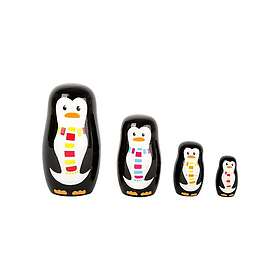 Small Foot Wooden Matryoshka Dolls Penguin Family