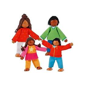 Goki Wooden Dollhouse Dolls Flexible Modern Family 4pcs.