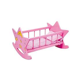 Small Foot Wooden Doll Bed Star Pink