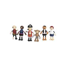 Small Foot Wooden Dolls Pirate Bendable 6pcs.