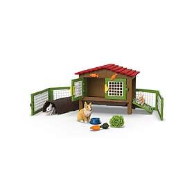 Schleich Rabbit Hutch With 3 Rabbits