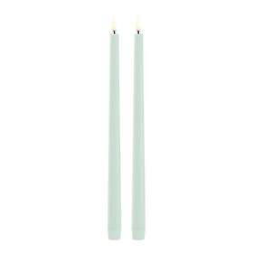 Uyuni Lighting Taper Candles slim LED-kronljus 2,3x32 cm 2-pack dusty green