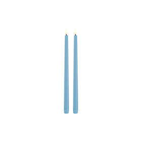 Uyuni Lighting Taper Candles slim LED-kronljus 2,3x32 cm 2-pack ljusblå