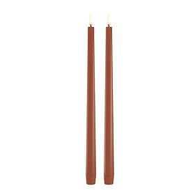 Uyuni Lighting Taper Candles slim LED-kronljus 2,3x32 cm 2-pack terrakotta