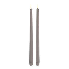 Uyuni Lighting Taper Candles slim LED-kronljus 2,3x32 cm 2-pack sandsten