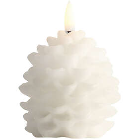 Uyuni Lighting LED Candle Pine Cone, Nordic White, Smooth, 7x7 cm