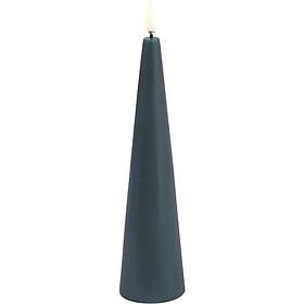 Uyuni Lighting LED Cone Candle, Pine Green, Smooth, 5,8x21,5 cm