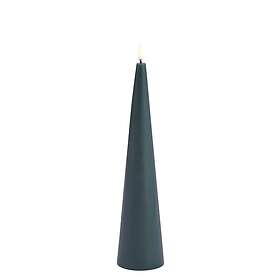 Uyuni Lighting LED Cone Candle, Pine Green, Smooth, 6,8x30 cm