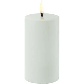 Uyuni Lighting LED Pillar Candle, Dusty Green, Smooth, 5,8x22 cm