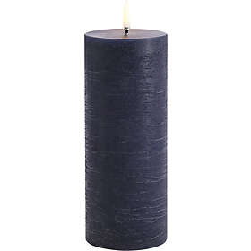 Uyuni Lighting LED Pillar Candle, Dark Blue, Rustic, 7,8 x 20,3 cm (4/24)