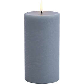 Uyuni Lighting LED Pillar Candle, Hazy Blue, Rustic, 7,8 x 15,2 cm (4/24)