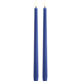 Uyuni Lighting LED Pillar Candle, Royal Blue, Smooth, 2,3x32 cm 2pack