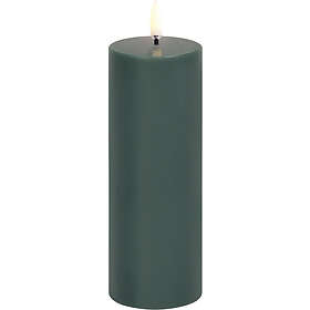 Uyuni Lighting LED Pillar Candle, Pine Green, Smooth, 5,8x15,2 cm