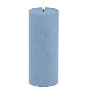 Uyuni Lighting LED Pillar Candle, Sky Blue, Rustic, 7,8x20,3 cm