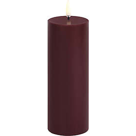 Uyuni Lighting LED Pillar Candle, Wine red, Smooth, 5,8x15,2 cm