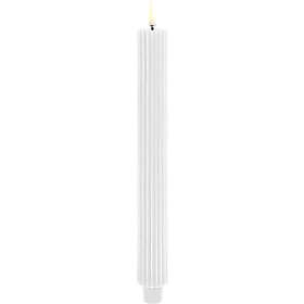 Uyuni Lighting LED Taper Candle Grooved, Nordic White, Smooth, 2pack, 3,2x