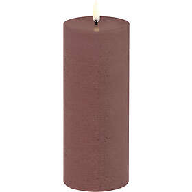 Uyuni Lighting LED Pillar Candle, Terracotta, Rustic, 7,8x20,3 cm