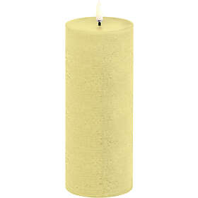 Uyuni Lighting LED Pillar Candle, Wheat Yellow, Rustic, 7,8x20,3 cm