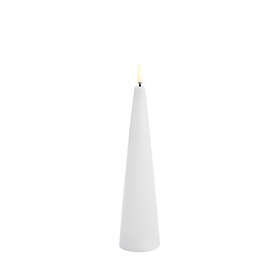 Uyuni Lighting LED Cone Candle, Nordic White, Smooth, 5,8x21,5 cm