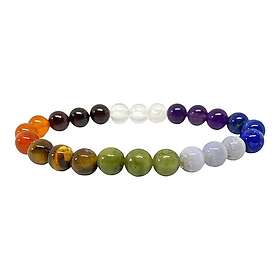 Kristallpunkten Armband Yoga Chakra 8mm pärlor