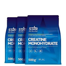 Star Nutrition 3 x Kreatin Monohydrat 500g