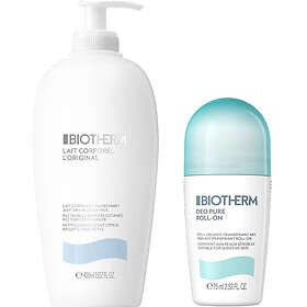 Biotherm Lait Corporel & Deo Pure Body Lotion 400ml & Roll-On Deo 75ml 