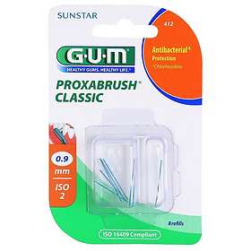 GUM Proxabrush Classic Reservmellanrumsborstar i blåsförpackning 8 st 0,9 mm (Interdental Brush)