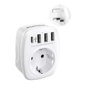 LENCENT Reseadapter Sverige/EU till UK Adapter, Typ G