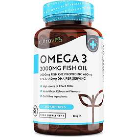 NutraVita Omega 3 ren fiskolja 240 gelkapslar