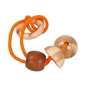 Snör-knep & knåp Orange 2 halvkulor 1 ring Pussel