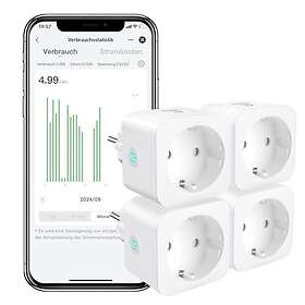 Eightree ET21-4 WLAN Smart uttag Alexa uttag 4-pack