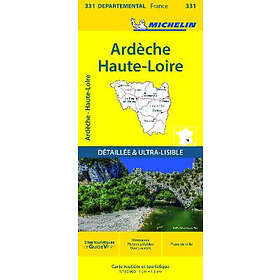 Ardeche, Haute-Loire Michelin Local Map 331