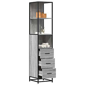 vidaXL Badrumsskåp grå sonoma 35x37,5x166 cm konstruerat trä