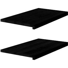 vidaXL Fönsterbänkar 2 st mörkbrun 70x40x2 cm massiv ek