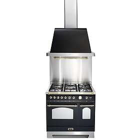 Lofra Stove package Black/Brass - Dolce Vita 90 cm 2 ovens (stove + fan + wall p