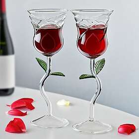 Mikamax Rose Wine Glass Set