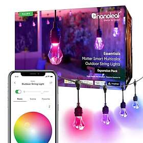 Nanoleaf Essentials Matter Smart Multicolor Outdoor String Lights Expansion Pack 15 m