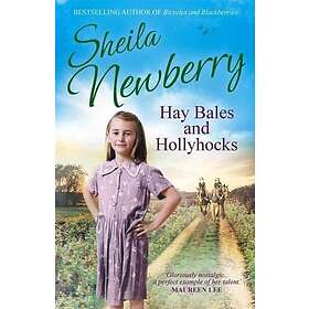 Hay Bales and Hollyhocks