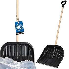 KOTARBAU Snöskyffel 48 cm med Trähandtag Förstärkt Plastskyffel 128 cm