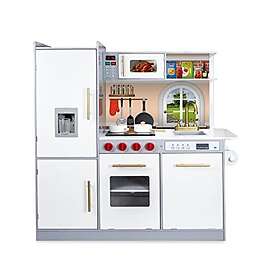 Teorema Cuisine Jouet en Bois avec Assiette et Distributeur à Piles 102cm