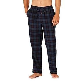 Amazon Essentials Men's Pyjamasbyxa i flanell (finns i Big & Tall), Svart Blå Rutig, L