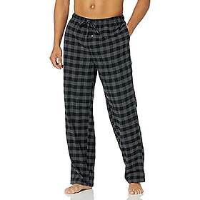 Amazon Essentials Men's Pyjamasbyxa i flanell (finns i Big & Tall), Svart Grå Buffalorutigt, XS