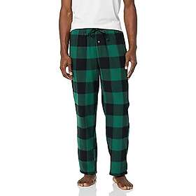 Amazon Essentials Men's Pyjamasbyxa i flanell (finns i Big & Tall), Svart Grön Buffalorutigt, L
