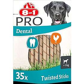 8in1 Pro Dental Twisted Sticks med kyckling - 35 st