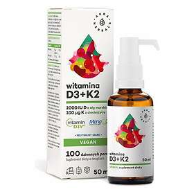 Aura Herbals Vitamin D3 2000 Iu +  K2 Vegan 50ml