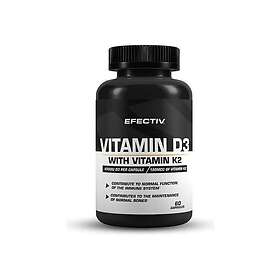 Efectiv Nutrition Vitamin D3 with Vitamin K2 60 caps