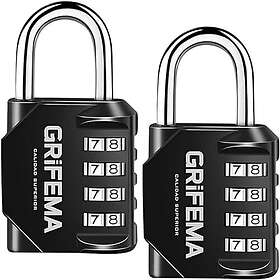 Grifema GA1001 Safety padlocks, 4 digits, 2 pieces