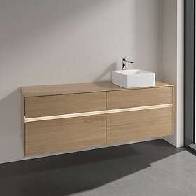 Villeroy & Boch COLLARO SERVANTSKAP 160 M/LYS FOR SERVANT HØYRE M/4 SKUFFER NORD